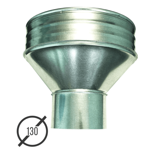 Воронка водосборная диаметр 130 мм оцинкованная стальная 0,5 мм от VseVodostoki.ru