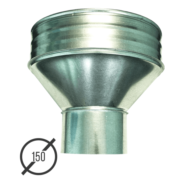 Воронка водосборная диаметр 150 мм оцинкованная стальная 0,5 мм от VseVodostoki.ru