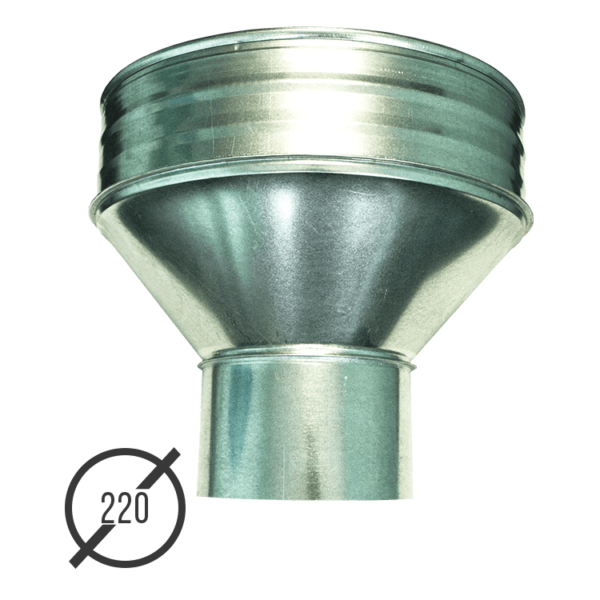 Воронка водосборная диаметр 220 мм оцинкованная стальная 0,5 мм от VseVodostoki.ru